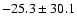 $ -25.3 \pm 30.1 $
