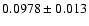 $0.0978\pm0.013$