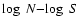 $\protect{\log ~N{-}\!\log~ S}$