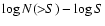 $\log N(>\!\!S) - \log S$