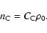 \begin{displaymath}
n_{\rm C} = C_{\rm C} \rho_0.
\end{displaymath}
