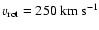 $v_{\rm rot}= 250~{\rm km~s^{-1}}$