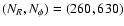 $(N_R,N_{\phi})=(260,630)$