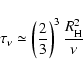 \begin{displaymath}\tau_{\nu} \simeq \left( \frac{2}{3} \right)^3 \frac{R^2_{\rm H}}{\nu}
\end{displaymath}