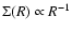 $\Sigma(R) \propto R^{-1}$
