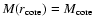 $ M(r_{\rm core}) = M_{\rm core}$