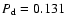 $P_{\rm d} = 0.131$