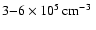 $3{-}6\times 10^5\hbox{\kern 0.20em cm$^{-3}$ }$