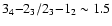 $3_4{-}2_3/2_3{-}1_2\sim 1.5$