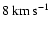$8\hbox{\kern 0.20em km\kern 0.20em s$^{-1}$ }$