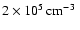 $ 2\times 10^5\hbox{\kern 0.20em cm$^{-3}$ }$