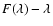 $F(\lambda)-\lambda$