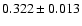 $ 0.322 \pm 0.013 $