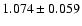$ 1.074 \pm 0.059 $