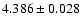 $ 4.386 \pm 0.028 $