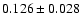 $ 0.126 \pm 0.028 $