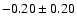 $ -0.20 \pm 0.20 $