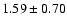 $1.59 \pm 0.70$