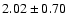 $2.02 \pm 0.70$