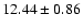 $12.44 \pm 0.86$