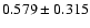 $ 0.579 \pm 0.315 $