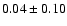 $ 0.04 \pm 0.10 $