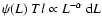 $\psi(L)\ Tl \propto L^{-\alpha}~{\rm d}L$