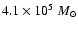 $4.1 \times 10^5~M_{\odot}$
