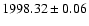 $1998.32\pm0.06$