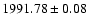 $1991.78\pm0.08$