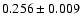 $0.256\pm0.009$