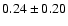 $0.24\pm0.20$