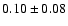 $0.10\pm0.08$