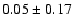 $0.05\pm0.17$