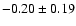 $-0.20\pm0.19$