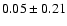 $0.05\pm0.21$