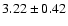 $3.22\pm0.42$