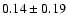 $0.14\pm0.19$