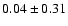 $0.04\pm0.31$
