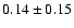 $0.14\pm0.15$