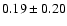 $0.19\pm0.20$