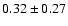 $0.32\pm0.27$