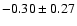 $-0.30\pm0.27$