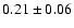 $0.21\pm0.06$