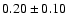 $0.20\pm0.10$