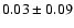 $0.03\pm0.09$