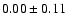 $0.00\pm0.11$