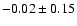 $-0.02\pm0.15$