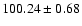 $100.24\pm0.68$