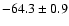 $-64.3\pm0.9$